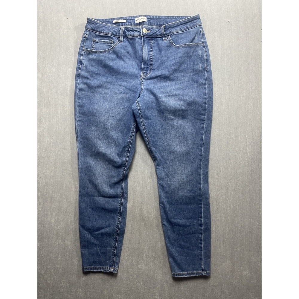 Ava & Viv Blue Jeans Women's Sz 17 High-Rise Skinny stretch .